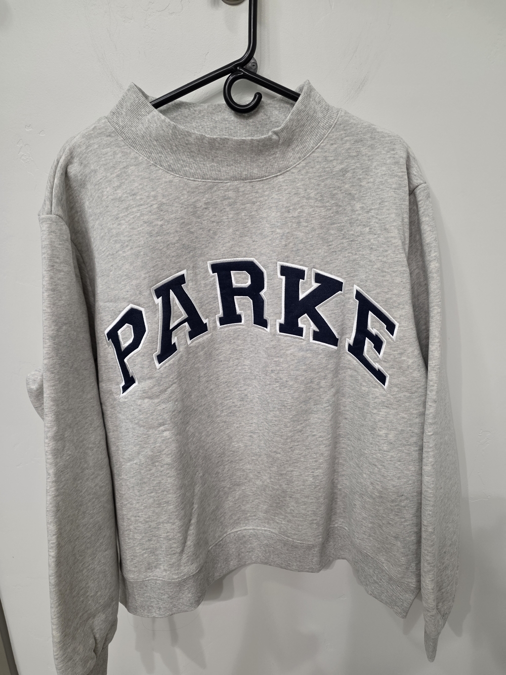 Parke Varsity Mockneck Grey/Navy Size L-XL